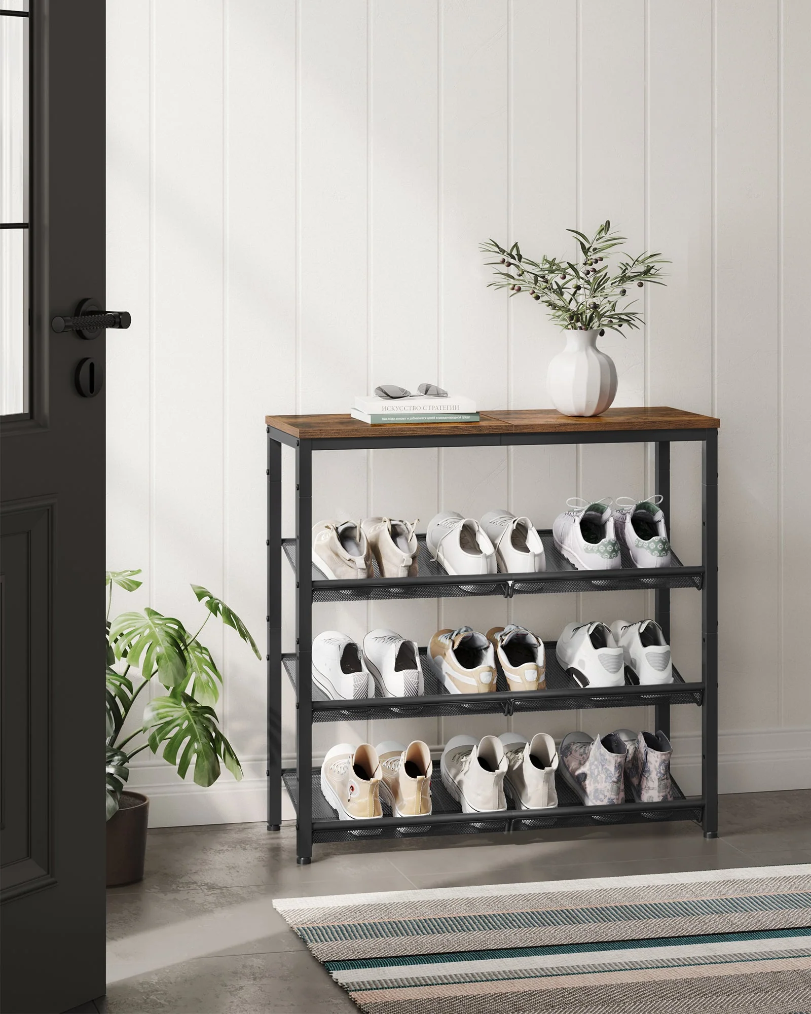 VASAGLE 4-Tier Shoe Rack for Entryway - Image 3