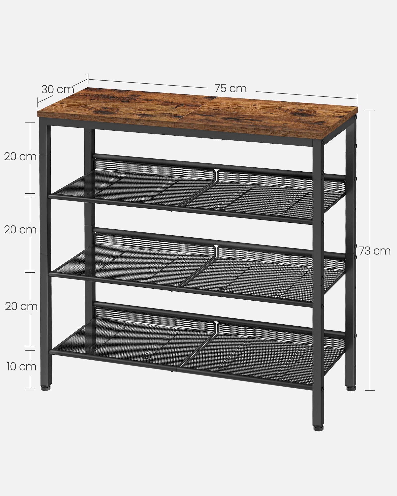 VASAGLE 4-Tier Shoe Rack for Entryway - Image 5