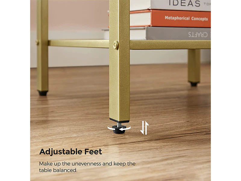 VASAGLE Bedside Table with Drawer - White Nightstand, End Table - Image 9