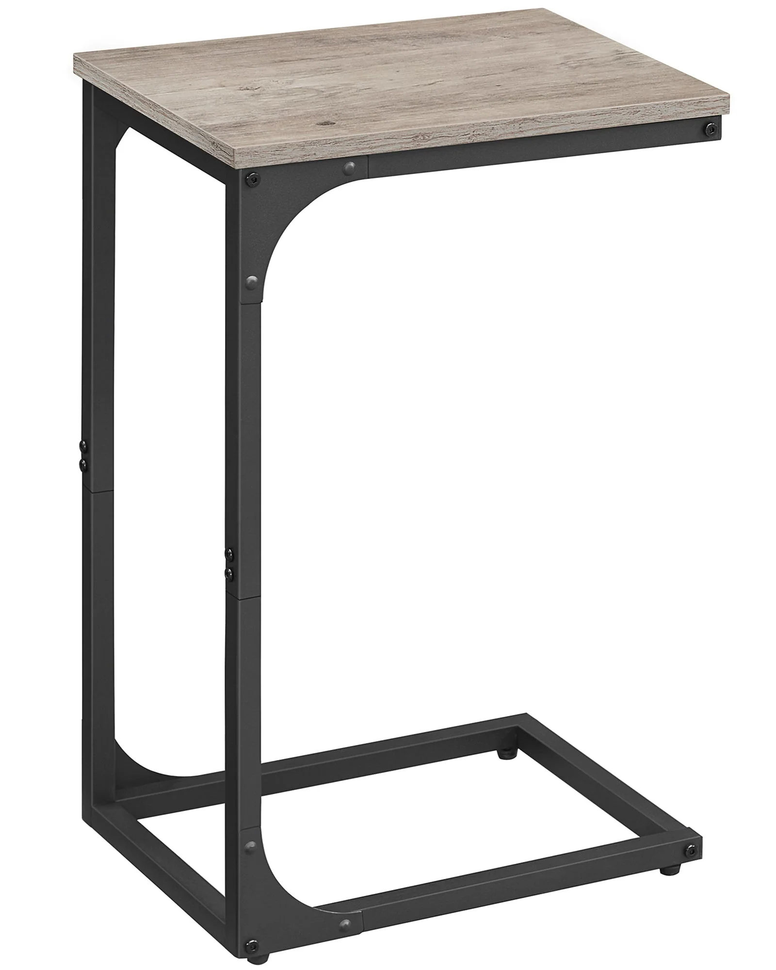 Vasagle C-Shaped End Table Bedside Laptop Table - Greige - Image 12