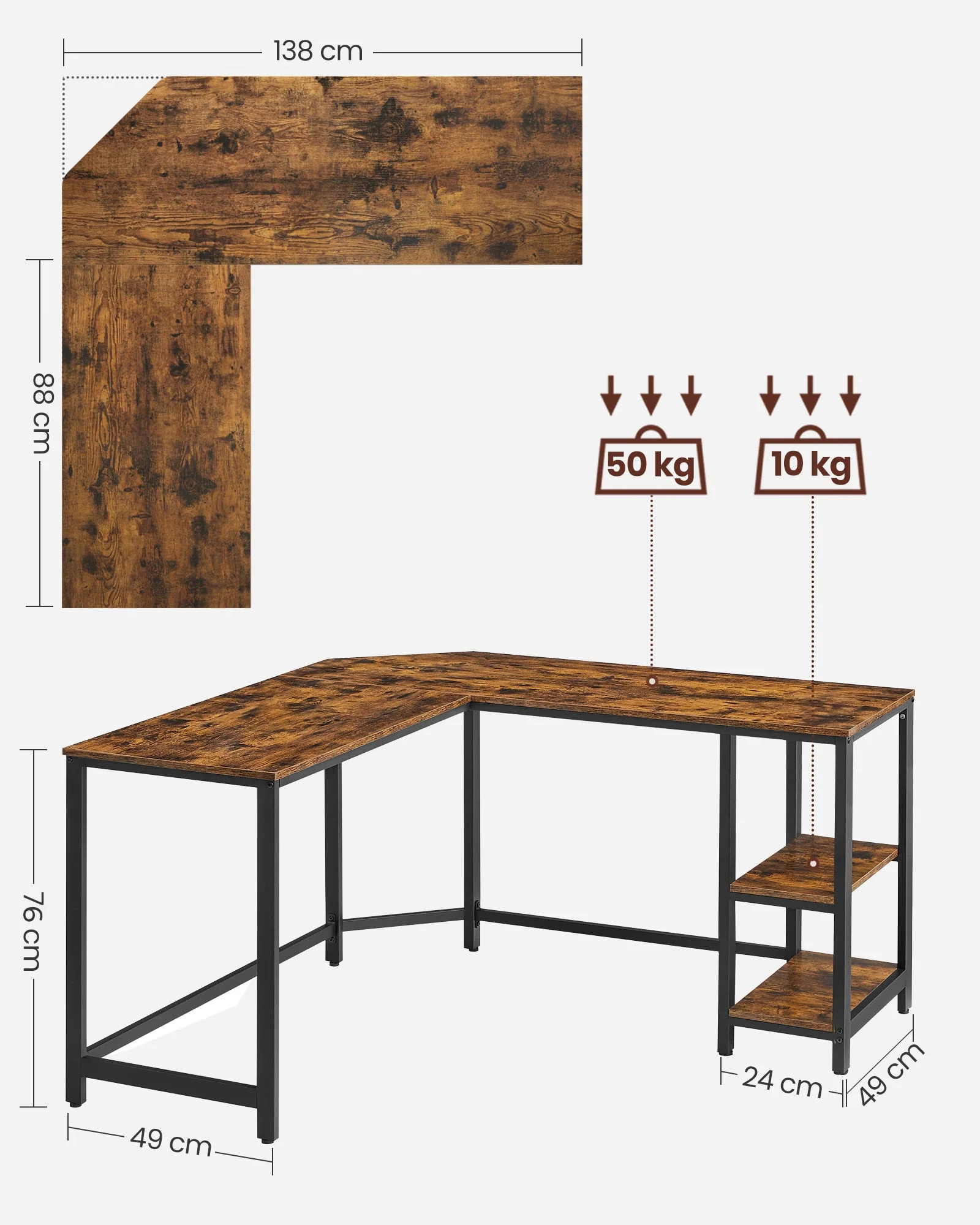VASAGLE Computer Desk Table - Image 7