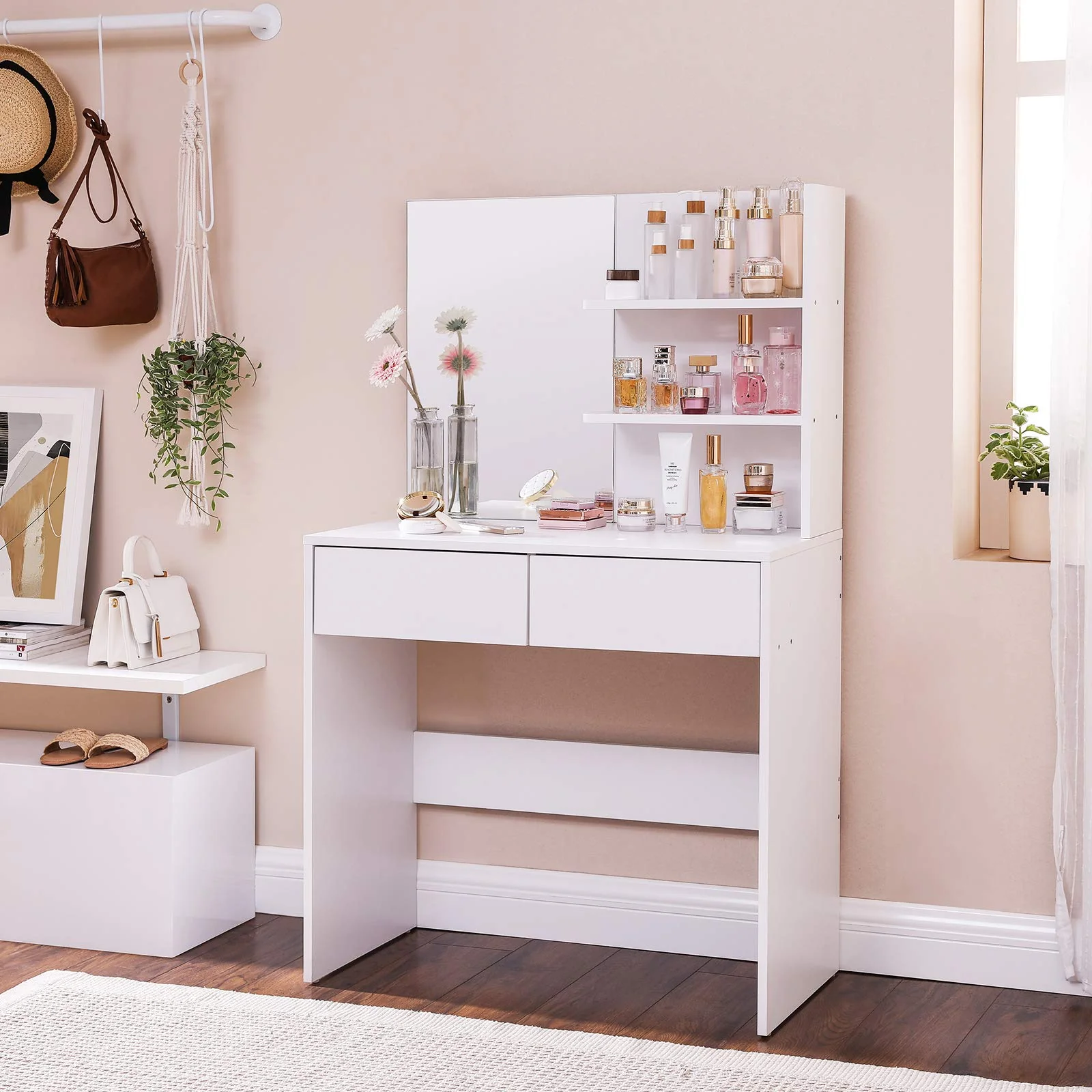 VASAGLE Dressing Table With Mirror - Image 7