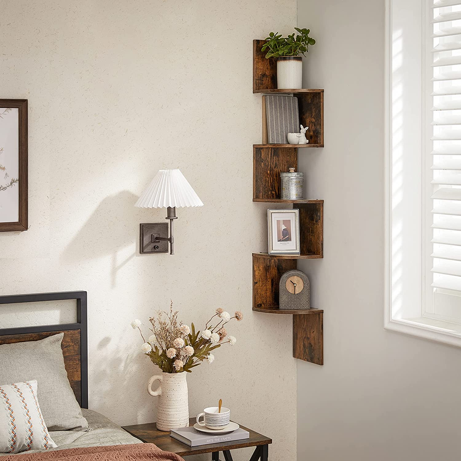 VASAGLE Floating Corner Shelf - 5-Tier - Image 5