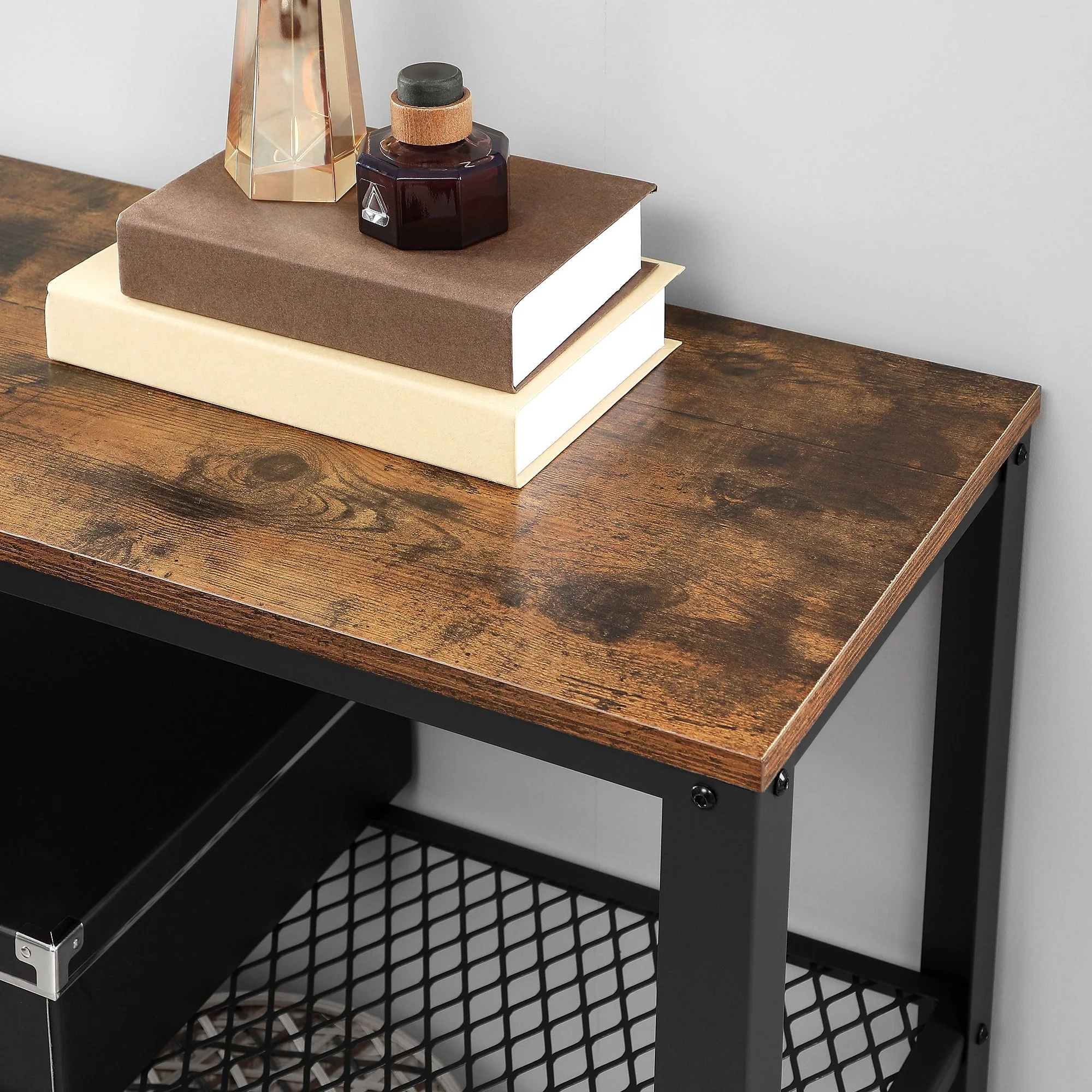 VASAGLE Industrial Console Table Hallway Table With Shelves - Image 8