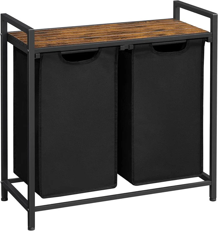 VASAGLE Laundry Basket Rack with Shelf - Image 8
