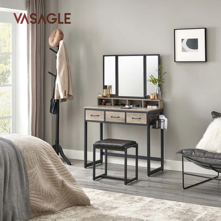 VASAGLE Makeup Vanity with Stool Dressing Table - Image 2