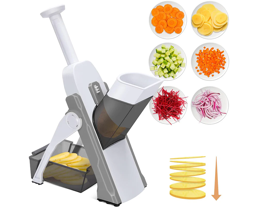 Vegetable Slicer Chopper Adjustable Vegetable Slicer Chopper with Container Base - Image 2