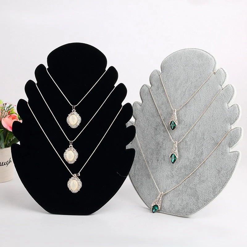 VELVET DISPLAY NECKLACE STAND - BLACK - Image 5