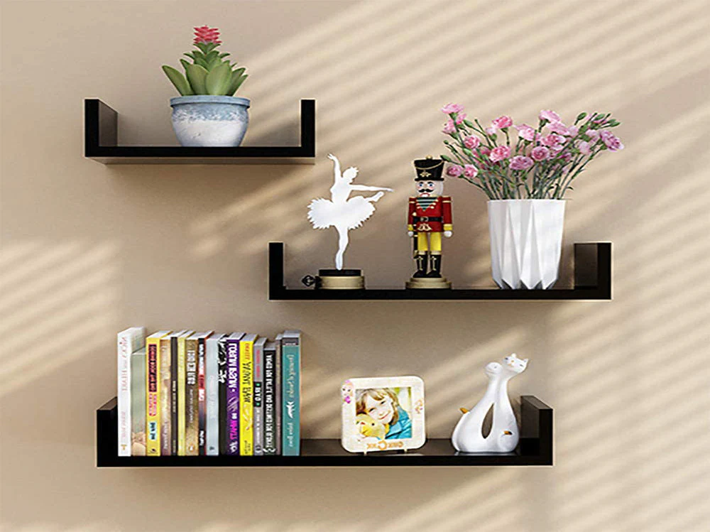 Wall Shelf Wall Shelves 3PCs/Set Floating Display Shelf - Image 3