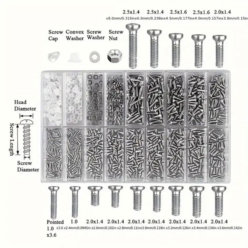 Watch, Sunglasses & Electronics Screw Set x 1,000 - Image 3