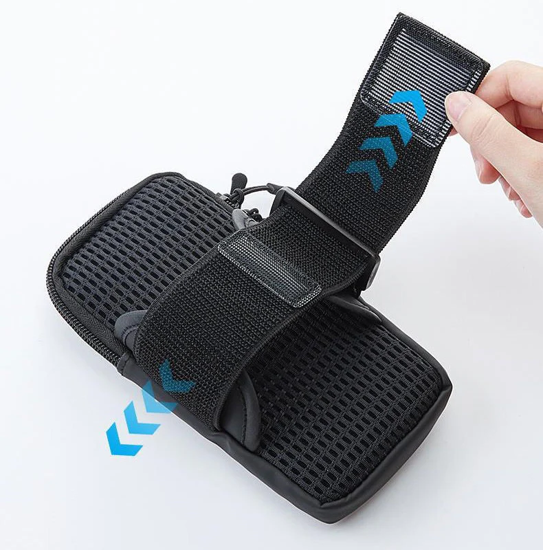 Waterproof Running Armband Phone Holder – 2 Pocket Sports Wrist Wallet for Gym & Outdoor Exercise (Fits up to 6.8” phone) - Image 8