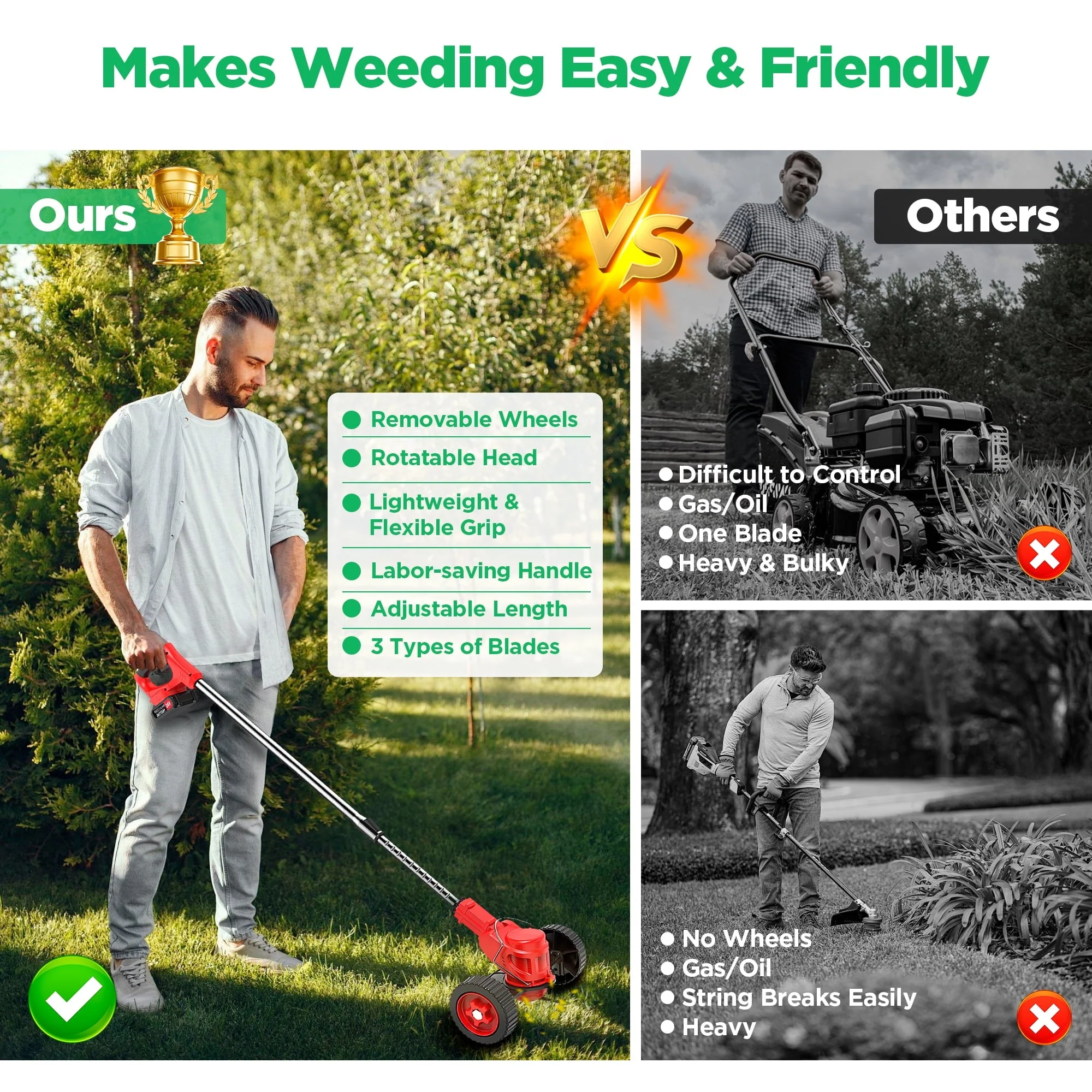 Weed Eater and Grass Trimmer Lawn Mower - Image 5