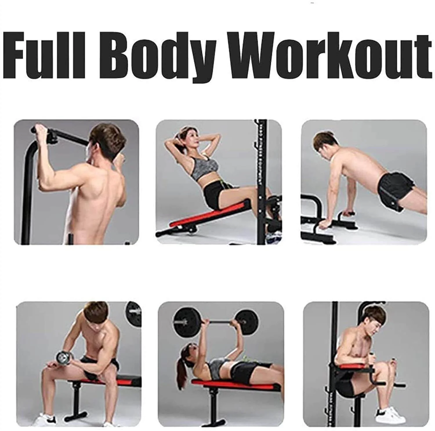 Weight Bench Chin Up Pull Up Station Power Tower - Image 3