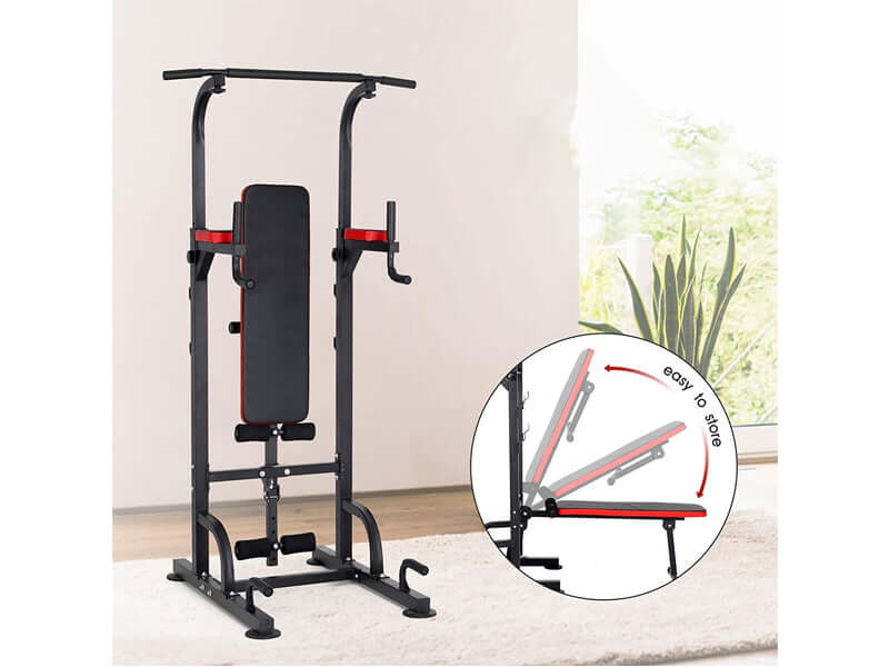 Weight Bench Chin Up Pull Up Station Power Tower - Image 4