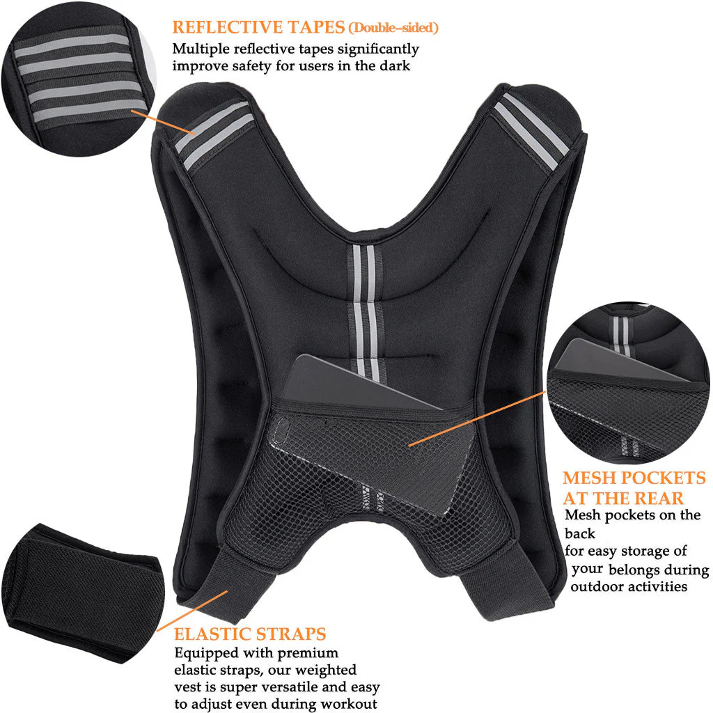 Weighted Vest 10kg Adjustable Weight Exercise Training - Image 5