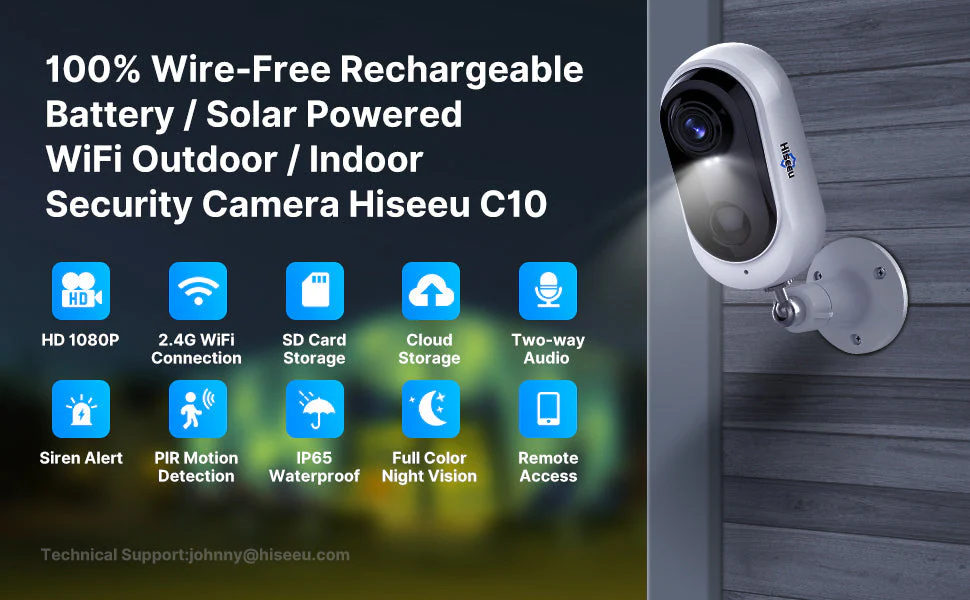 WiFi Security Camera 1080P Home Security Surveillance Outdoor Waterproof + 32Gb Sd card - Image 3