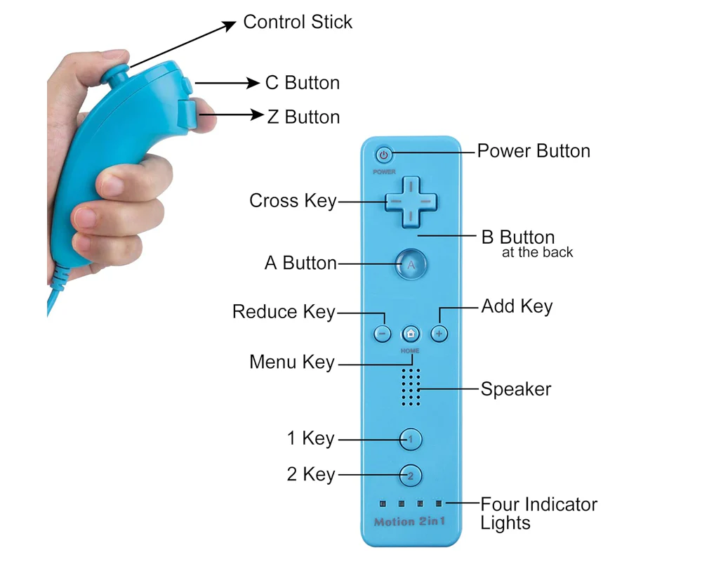 Wii Remote Controller with Nunchuk - Image 6