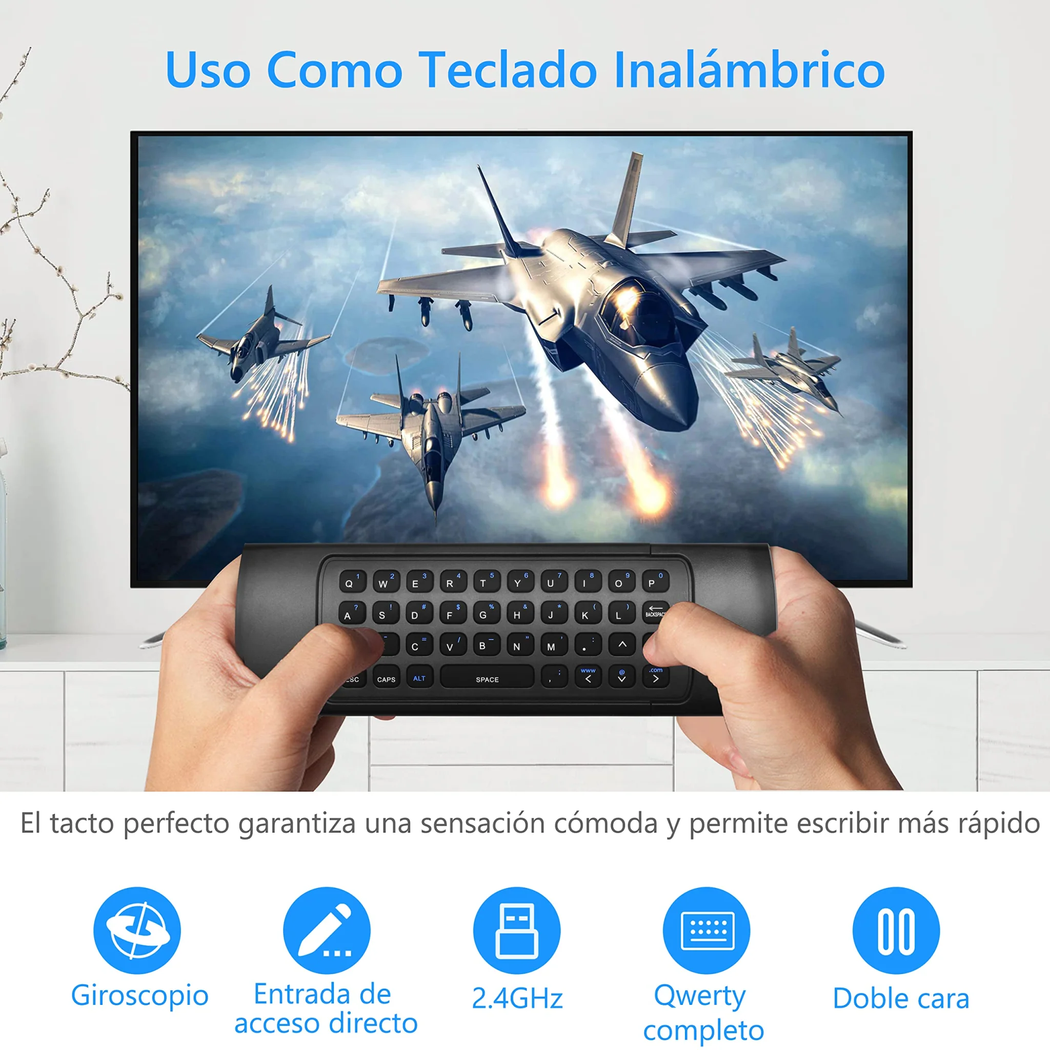 Wireless Air Mouse Remote with Keyboard - Image 5