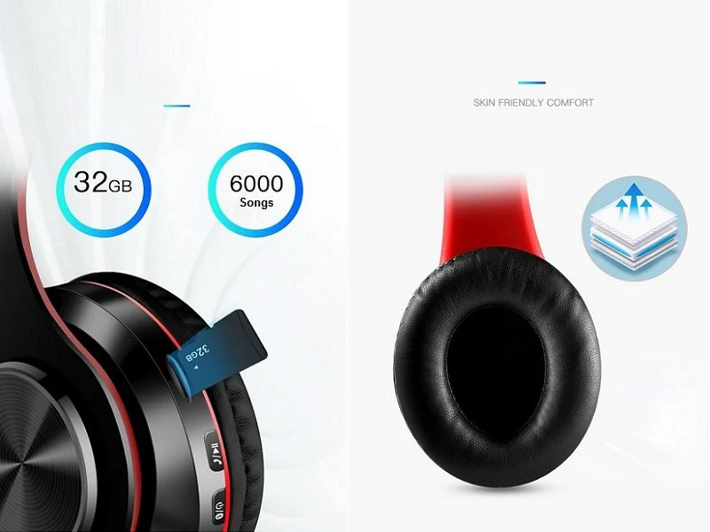 Wireless bluetooth Headset Headphones Foldable Stereo Earphones LED Super - Image 8