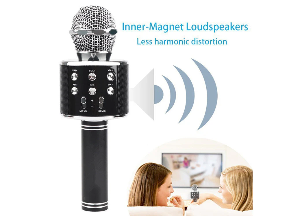 Wireless Microphone Karaoke Microphone, Portable Handheld Mic Speaker - Image 6