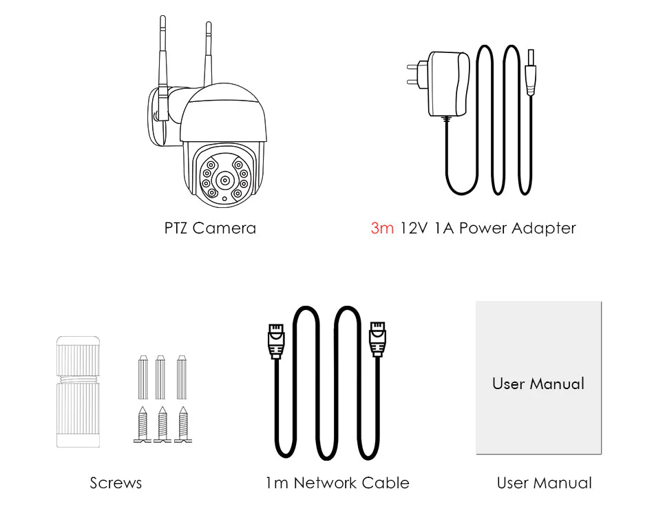 3MP PTZ Outdoor Security Camera with 32Gb SD Card - Image 4