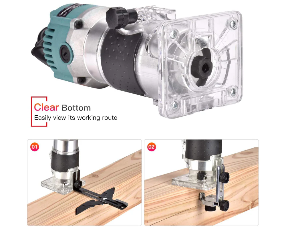 Wood Router with Bit Set Electric Wood Router 800W for DIY & Trimming Work - Image 3