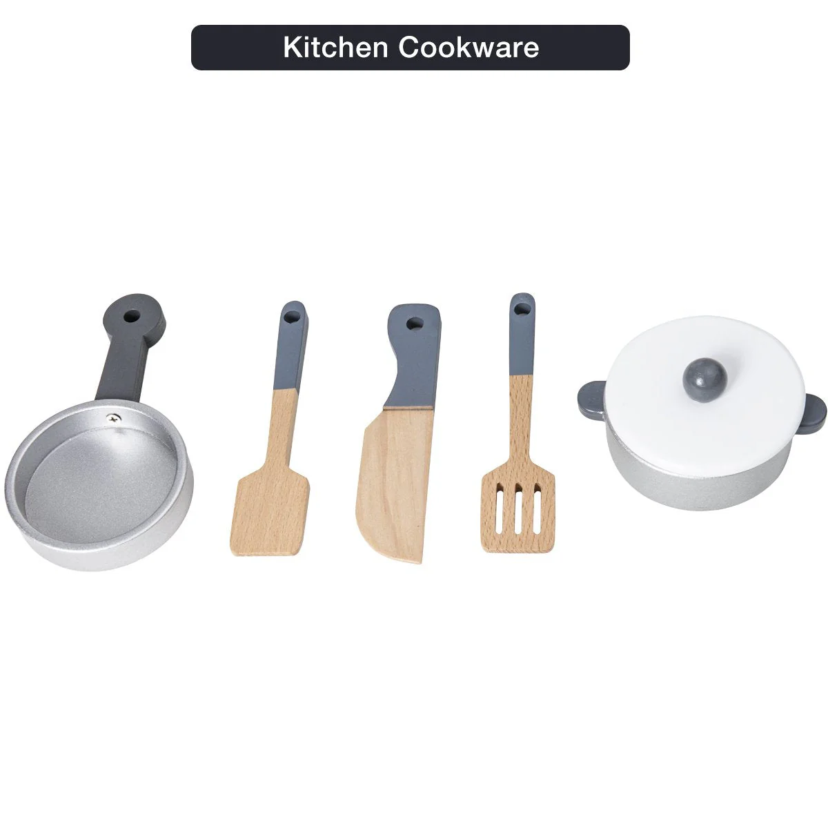 Wooden Play Kitchen Kids Kitchen Set Pretend Playset - Image 12