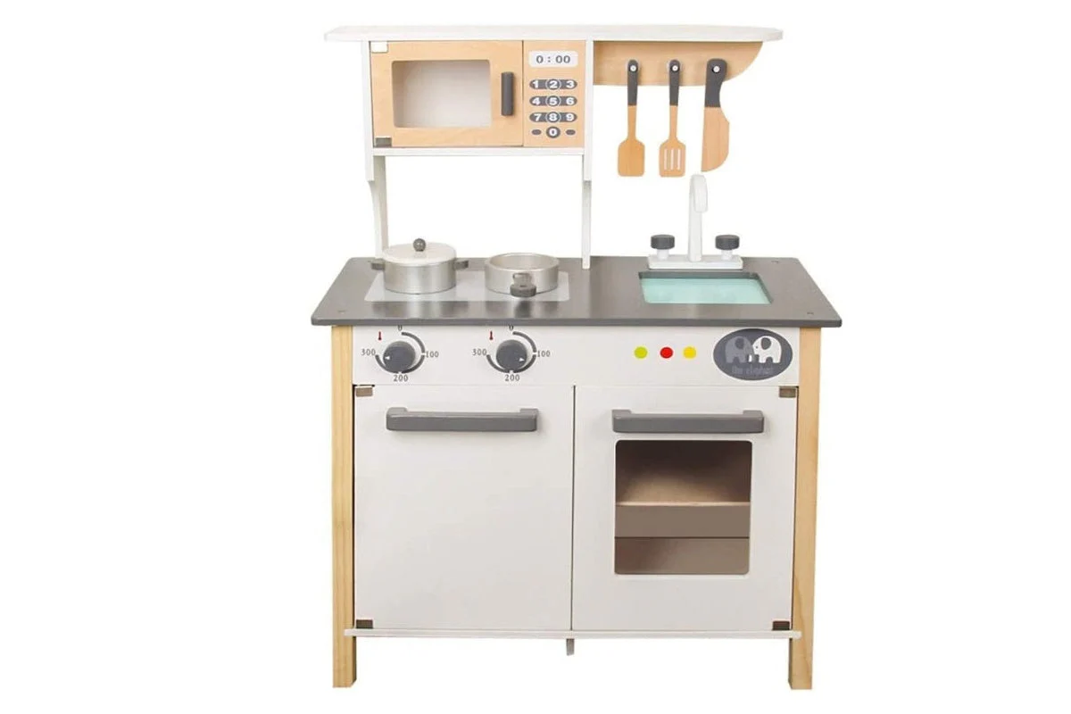 Wooden Play Kitchen Kids Kitchen Set Pretend Playset - Image 4