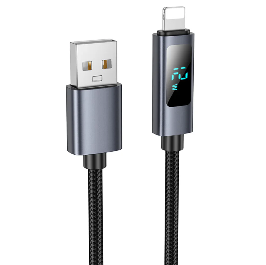 X112 USB to iPhone Fast Charging Cable 2.4A LED Display - Image 5