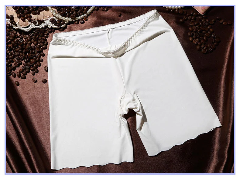 XL Summer Safety Pants Silky Seamless Stretchy Underpants Solid Color - Image 5