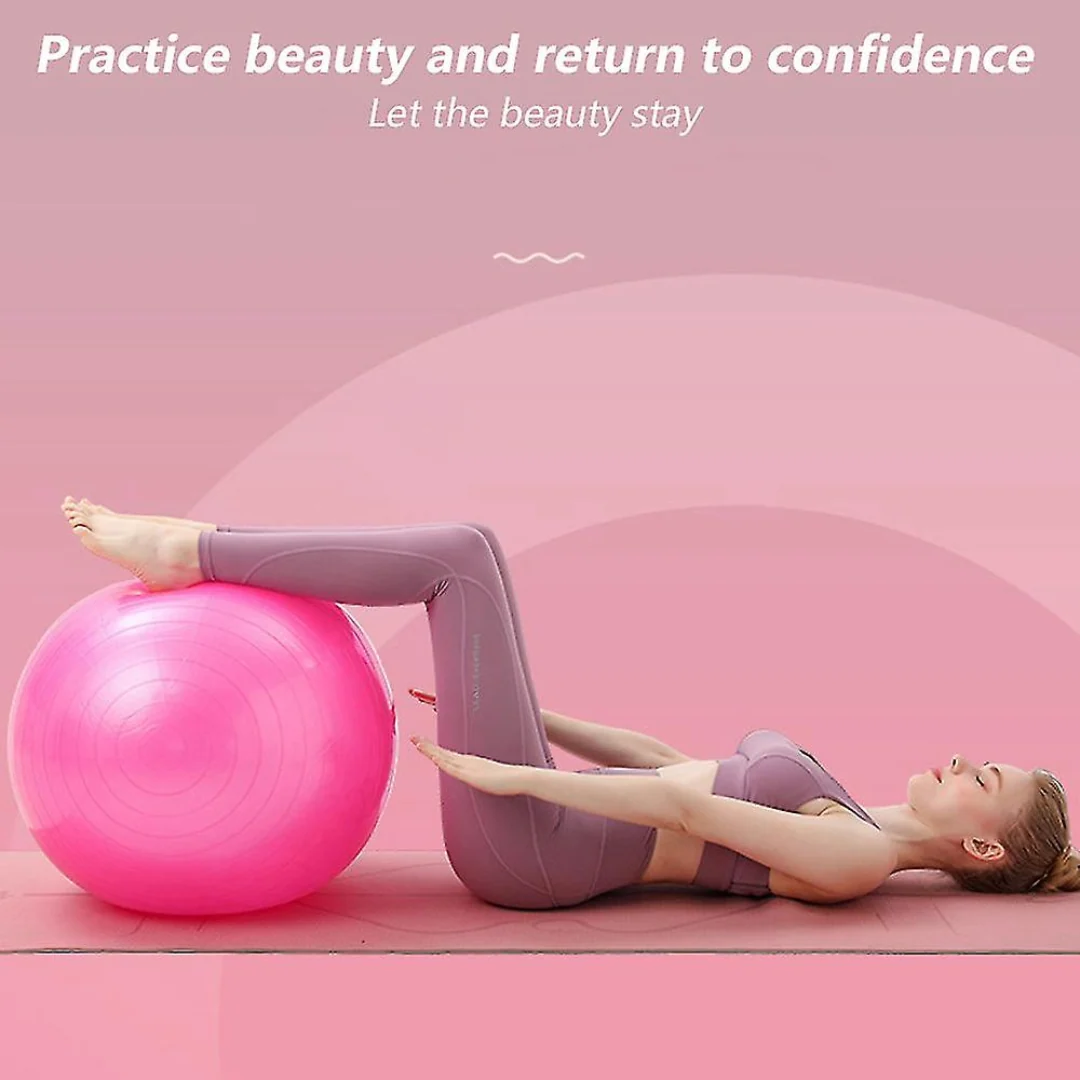 Yoga Balance Ball Fitness Shaping Sitting Ball (Pink) - Image 3