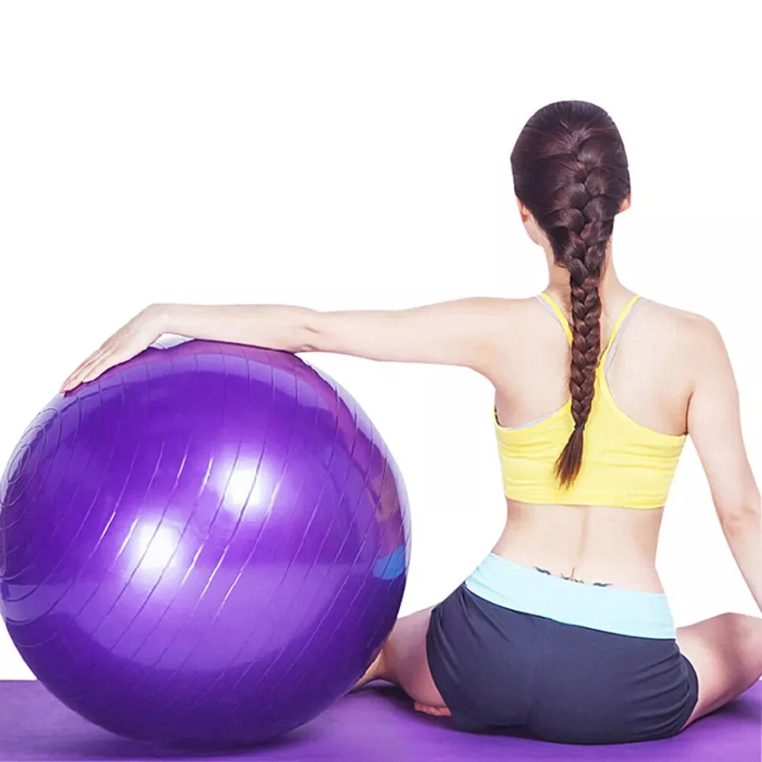 Yoga Balance Ball Fitness Shaping Sitting Ball (Purple) - Image 4