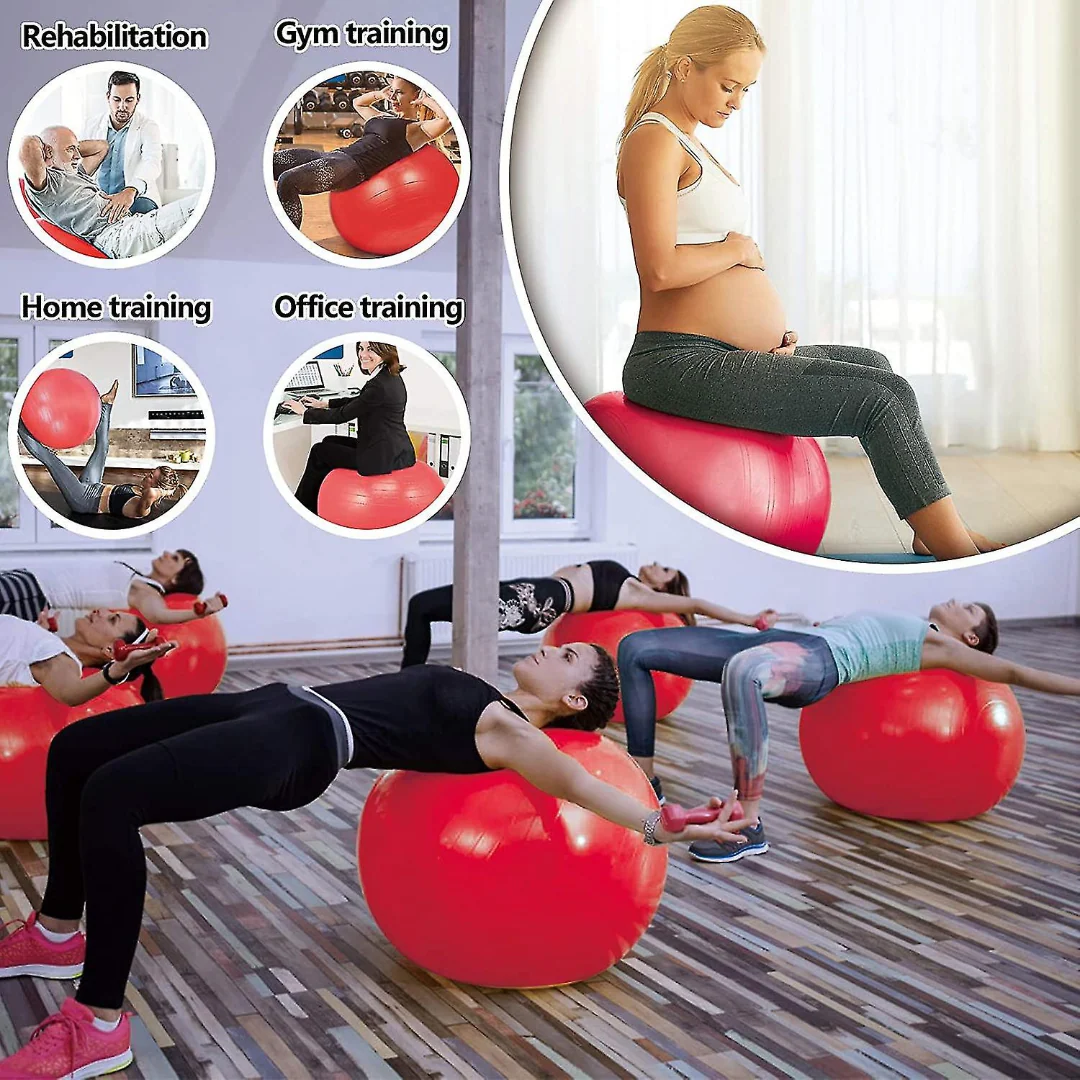 Yoga Balance Ball Gym Fitness Shaping Sitting Ball 75cm (Red) - Image 2