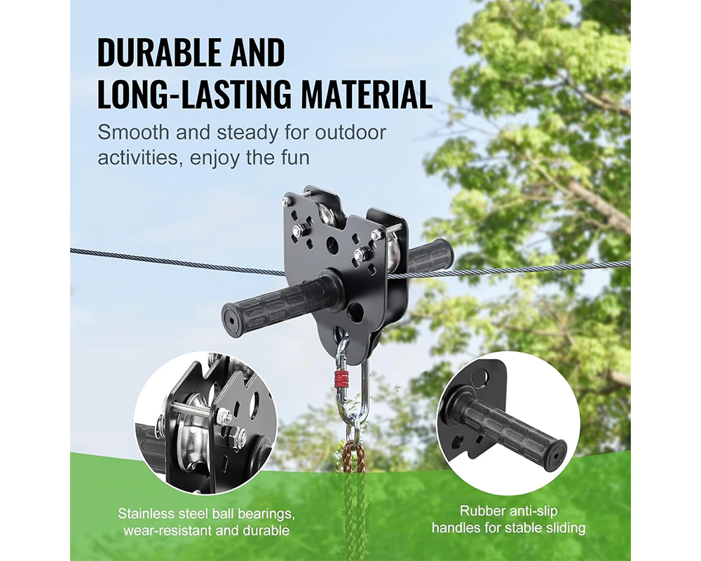 Zipline Kit for 100ft Outdoor Zipline Kit with Seat & Harness - Image 4